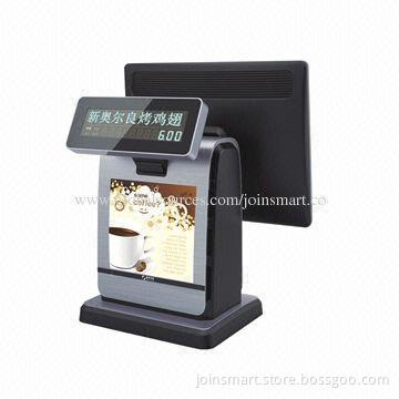 Windows 15'' restaurant dual touch screen POS machine, POS terminal